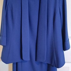 Blue Kasper Size 14 Flaired dress and jacket.